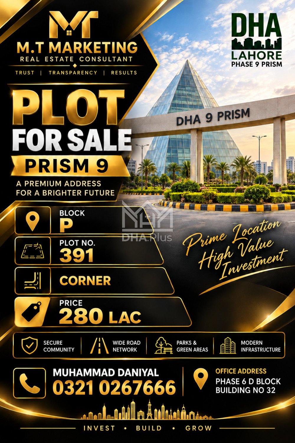 1 Kanal Plot for sale in Sector P, DHA Phase 9 Prism, Lahore - (ID-28579)