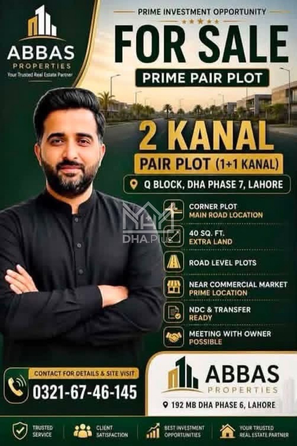 2 Kanal Plot for sale in Sector X, DHA Phase 8, Lahore - (ID-29561)