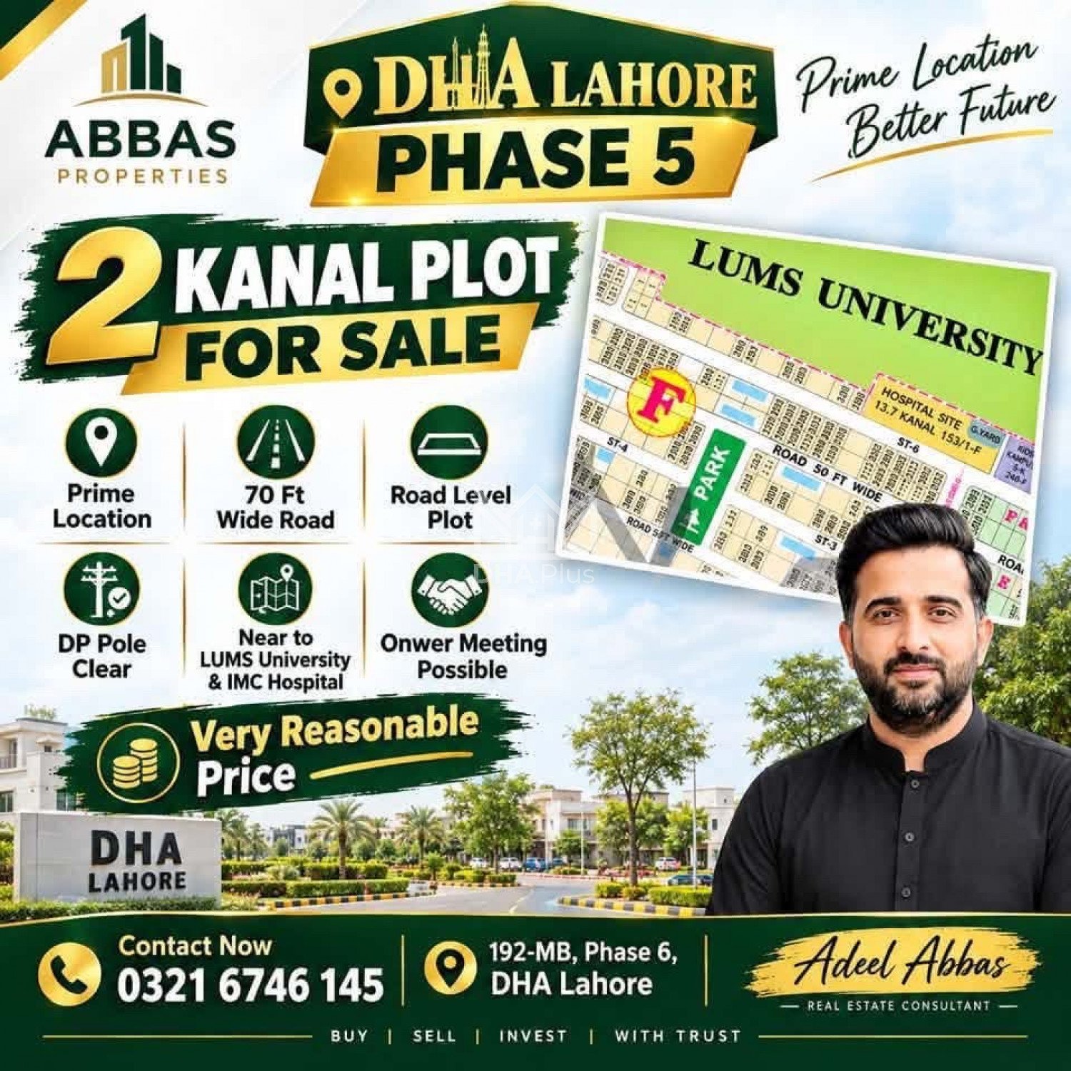 2 Kanal Plot for sale in Sector X, DHA Phase 8, Lahore - (ID-29561)