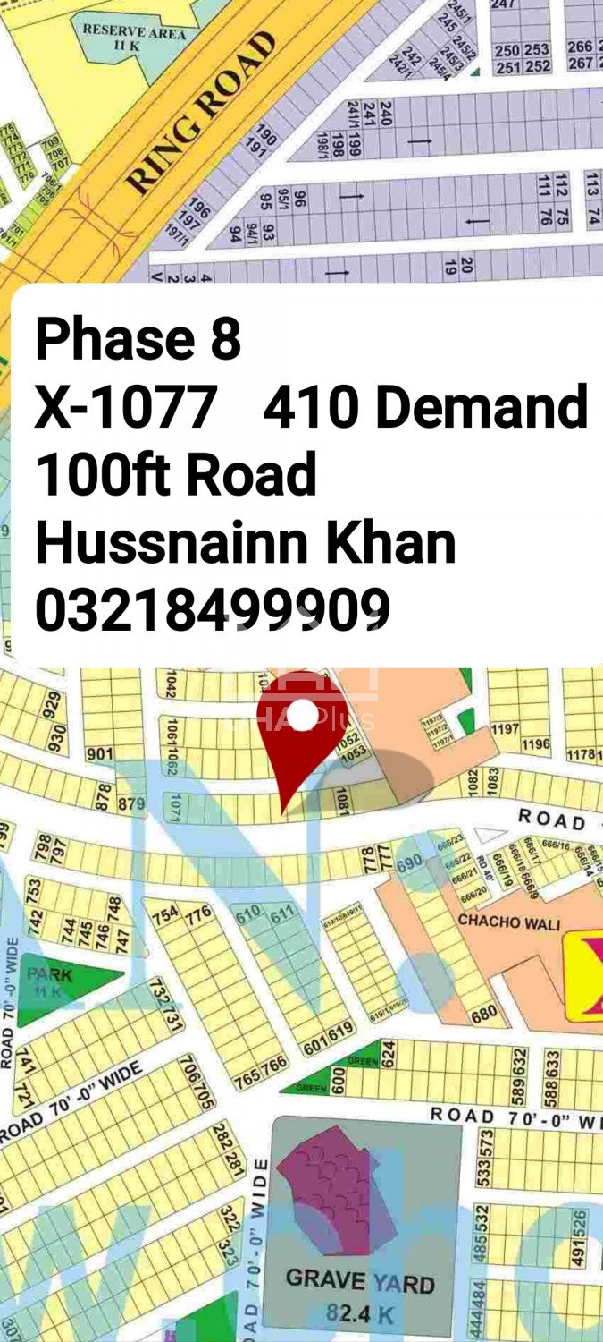 1 Kanal Plot for sale in Sector X, DHA Phase 8, Lahore - (ID-29640)