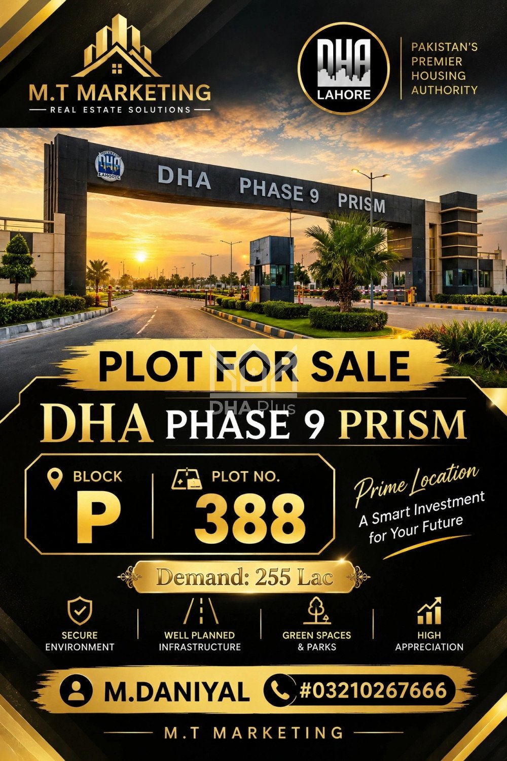 1 Kanal Plot for sale in Sector P, DHA Phase 9 Prism, Lahore - (ID-29649)