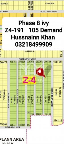 5 Marla Plot for sale in Sector Z-4, DHA Phase 8 - Ivy Green, Lahore - (ID-29667)