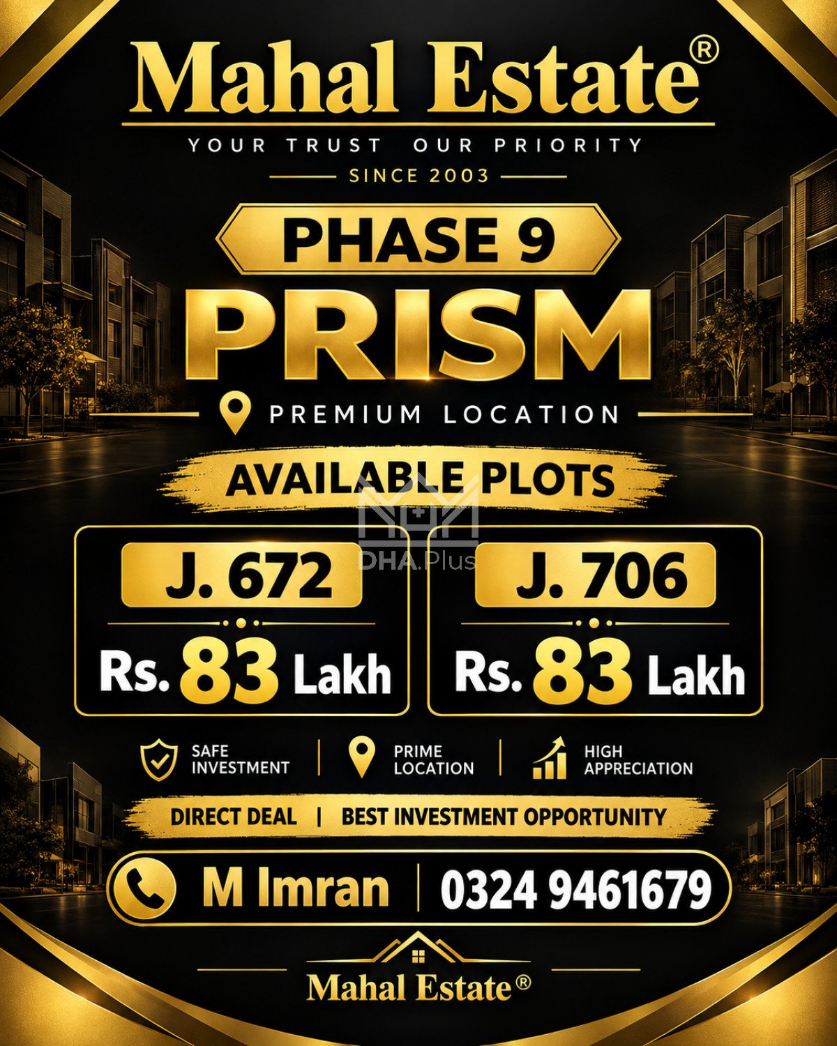 5 Marla Plot for sale in Sector J, DHA Phase 9 Prism, Lahore - (ID-29673)