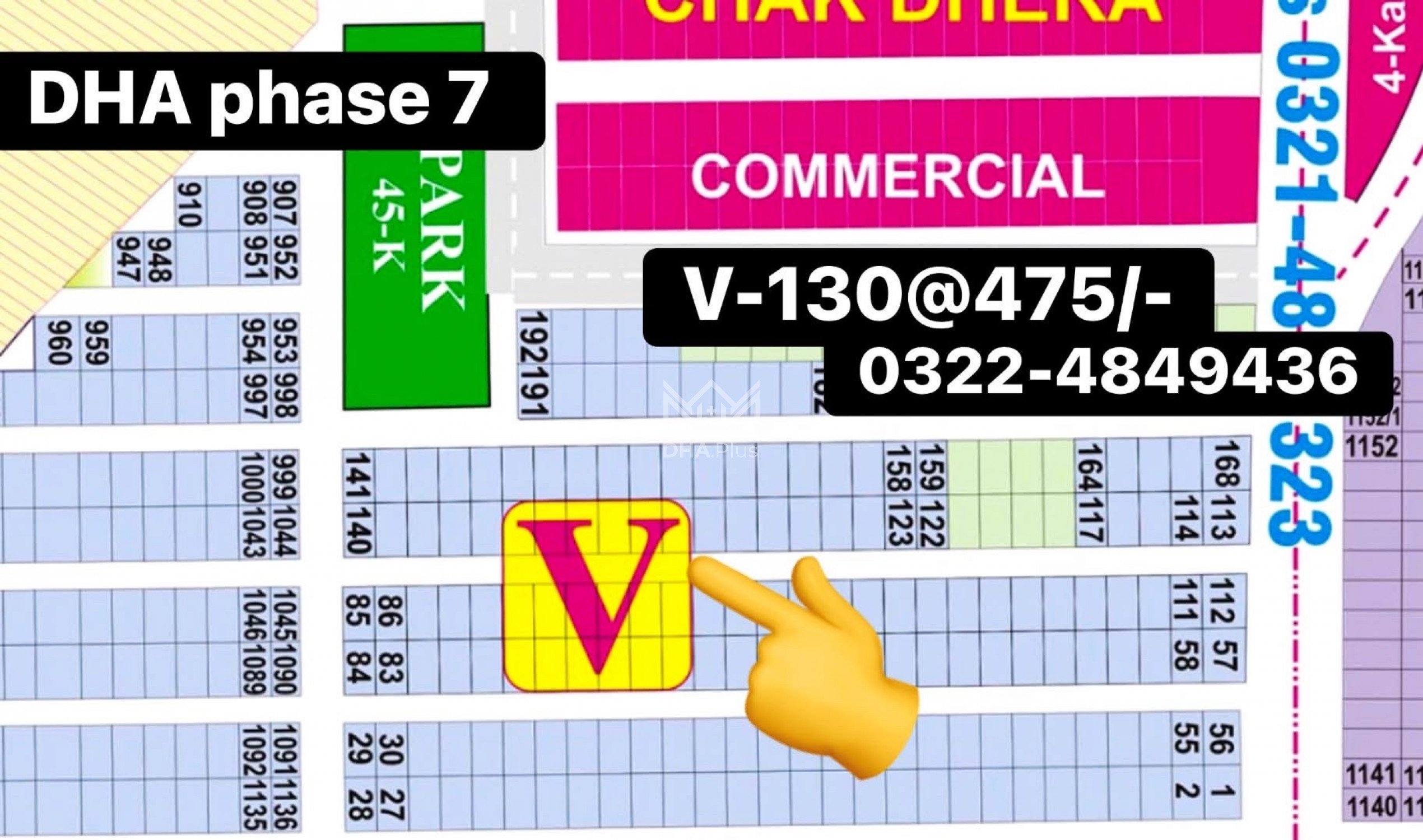 1 Kanal Plot for sale in Sector V, DHA Phase 7, Lahore - (ID-29720)