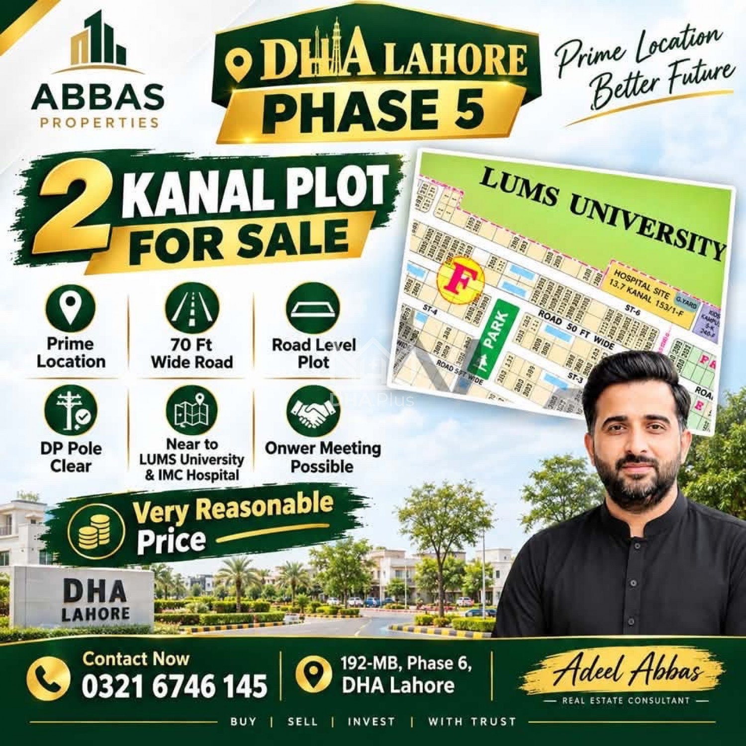 93100 Sq. Feet Plot for sale in Sector A, DHA Phase 5, Lahore - (ID-29754)