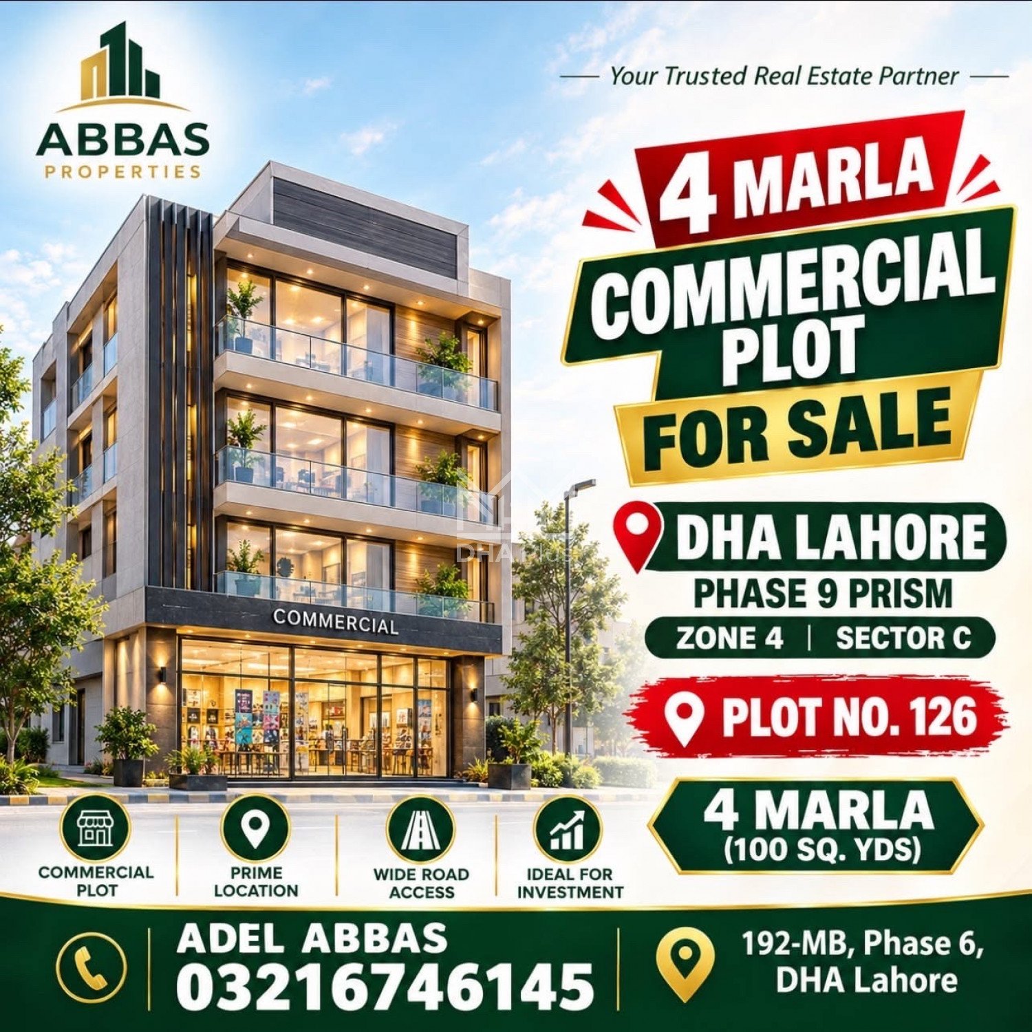 1 Kanal Plot for sale in Sector N, DHA Phase 6, Lahore - (ID-29960)