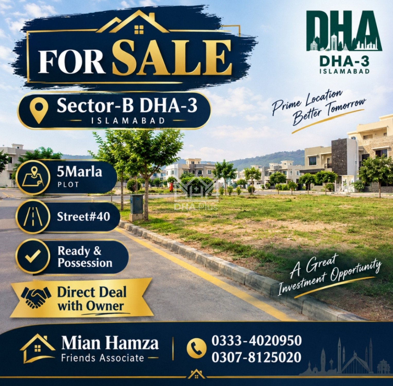 5 Marla Plot for sale in Sector B, DHA Phase 3, Islamabad - (ID-30036)
