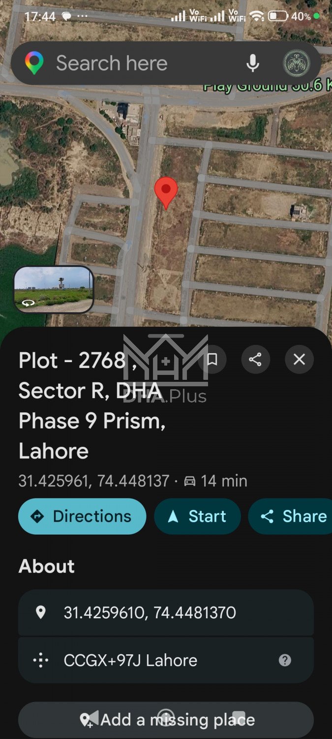 10 Marla Plot for sale in Sector R, DHA Phase 9 Prism, Lahore - (ID-30045)