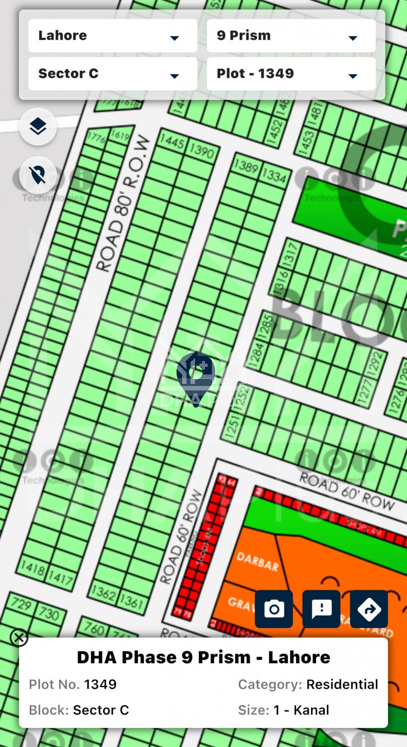 1 Kanal Plot for sale in Sector C, DHA Phase 9 Prism, Lahore - (ID-30103)