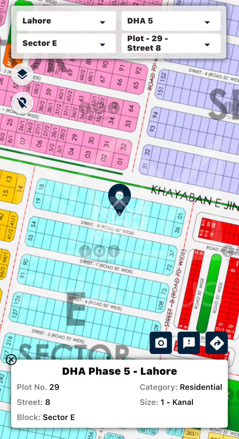 1 Kanal Plot for sale in Sector E, DHA Phase 5, Lahore - (ID-30104)