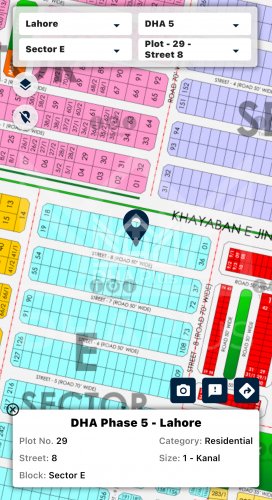 1 Kanal Plot for sale in Sector E, DHA Phase 5, Lahore - (ID-30104)