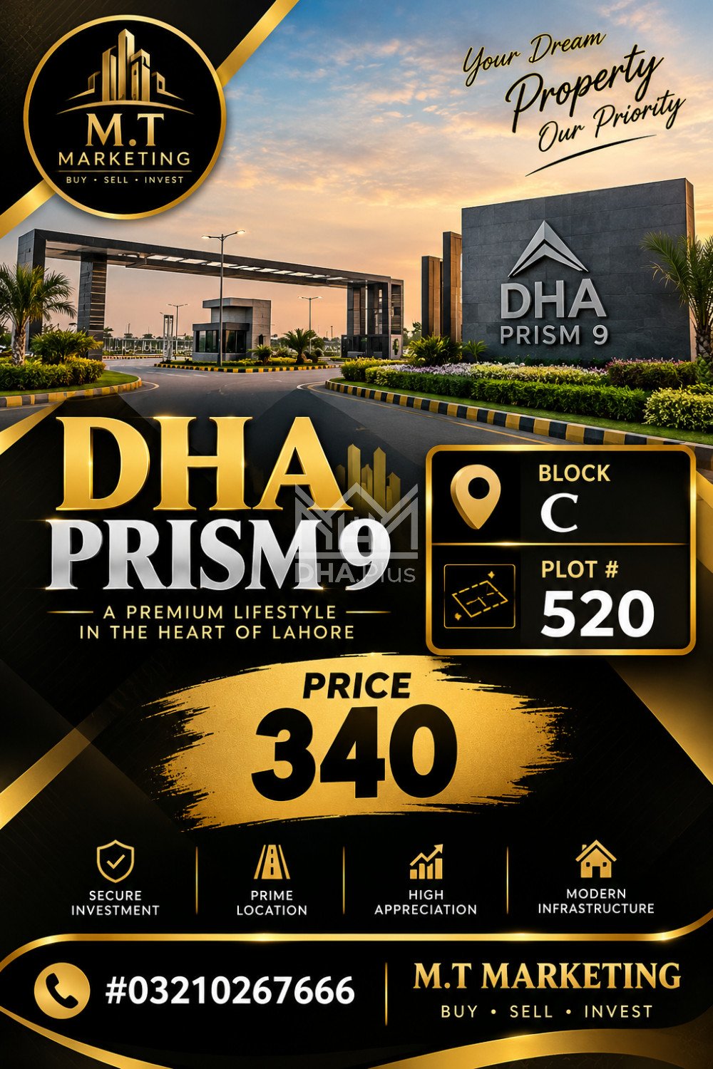 1 Kanal Plot for sale in Sector C, DHA Phase 9 Prism, Lahore - (ID-30216)