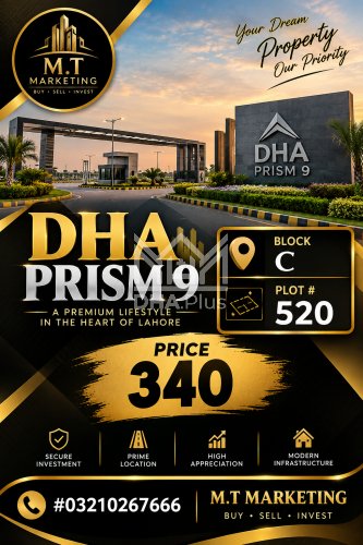 1 Kanal Plot for sale in Sector C, DHA Phase 9 Prism, Lahore - (ID-30216)