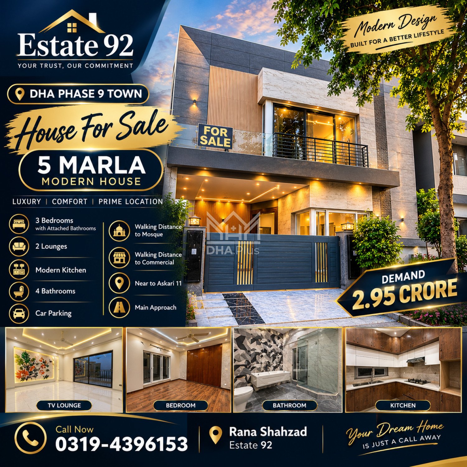 5 Marla Plot for sale in Sector C, DHA Phase 9 Town, Lahore - (ID-30318)