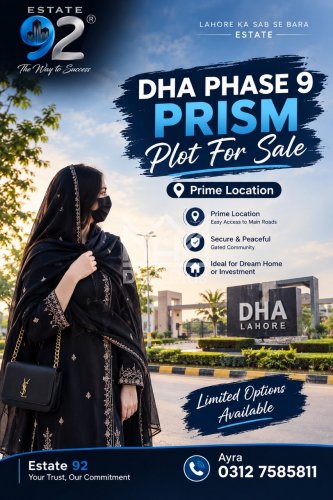 1 Kanal Plot for sale in Sector D, DHA Phase 9 Prism, Lahore - (ID-30334)