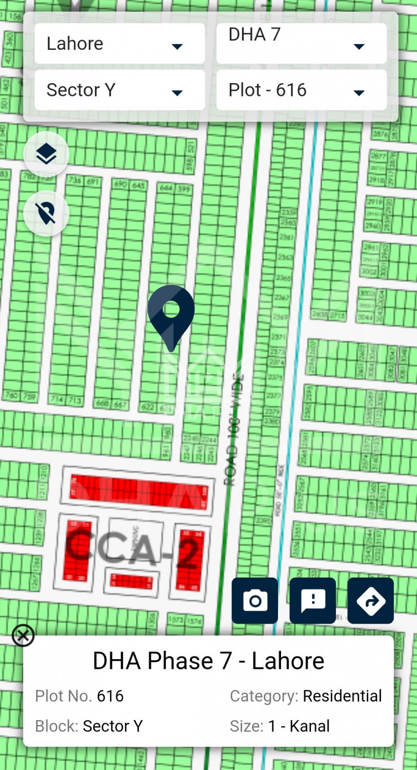 1 Kanal Plot for sale in Sector Y, DHA Phase 7, Lahore - (ID-30345)