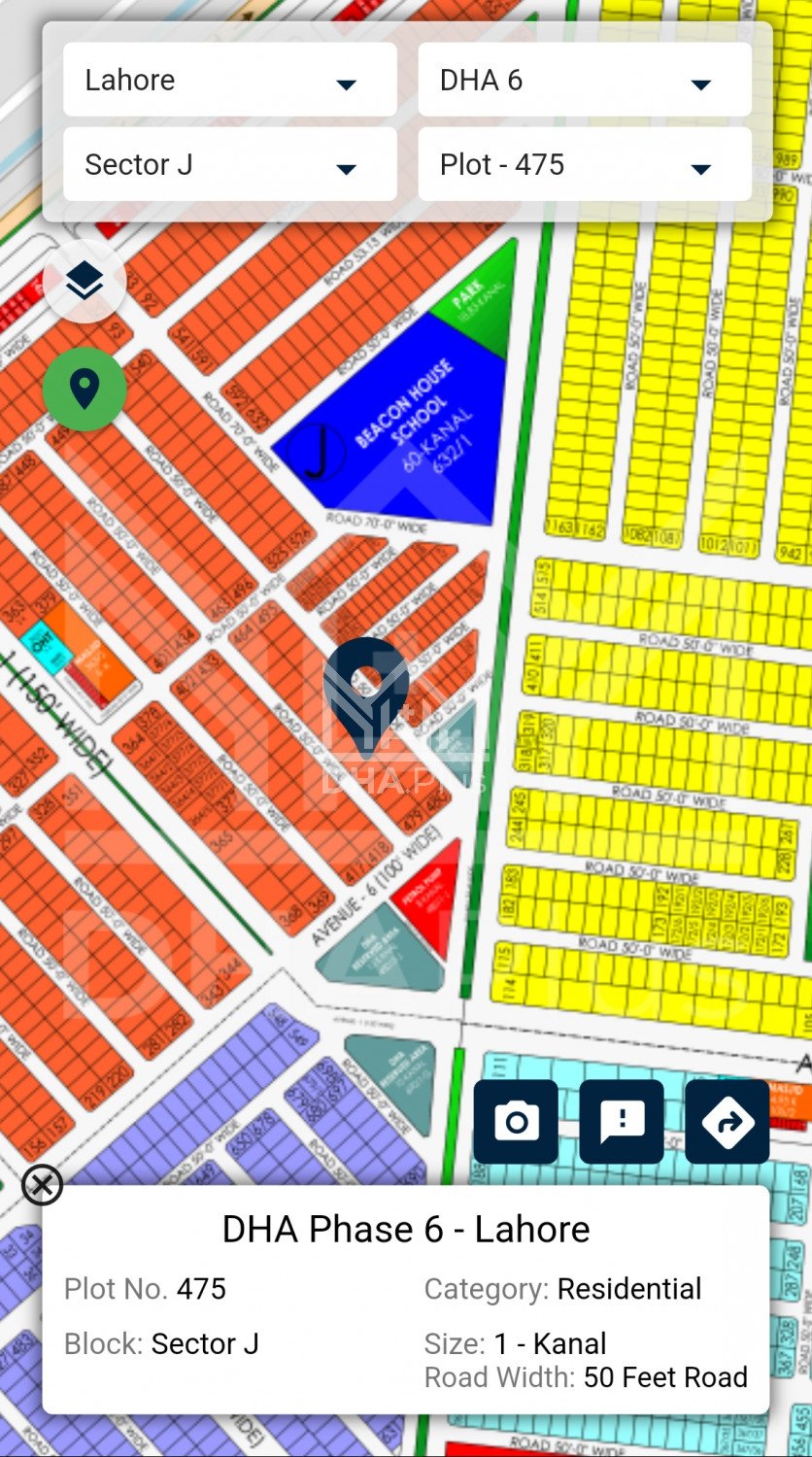 1 Kanal Plot for sale in Sector J, DHA Phase 6, Lahore - (ID-30382)