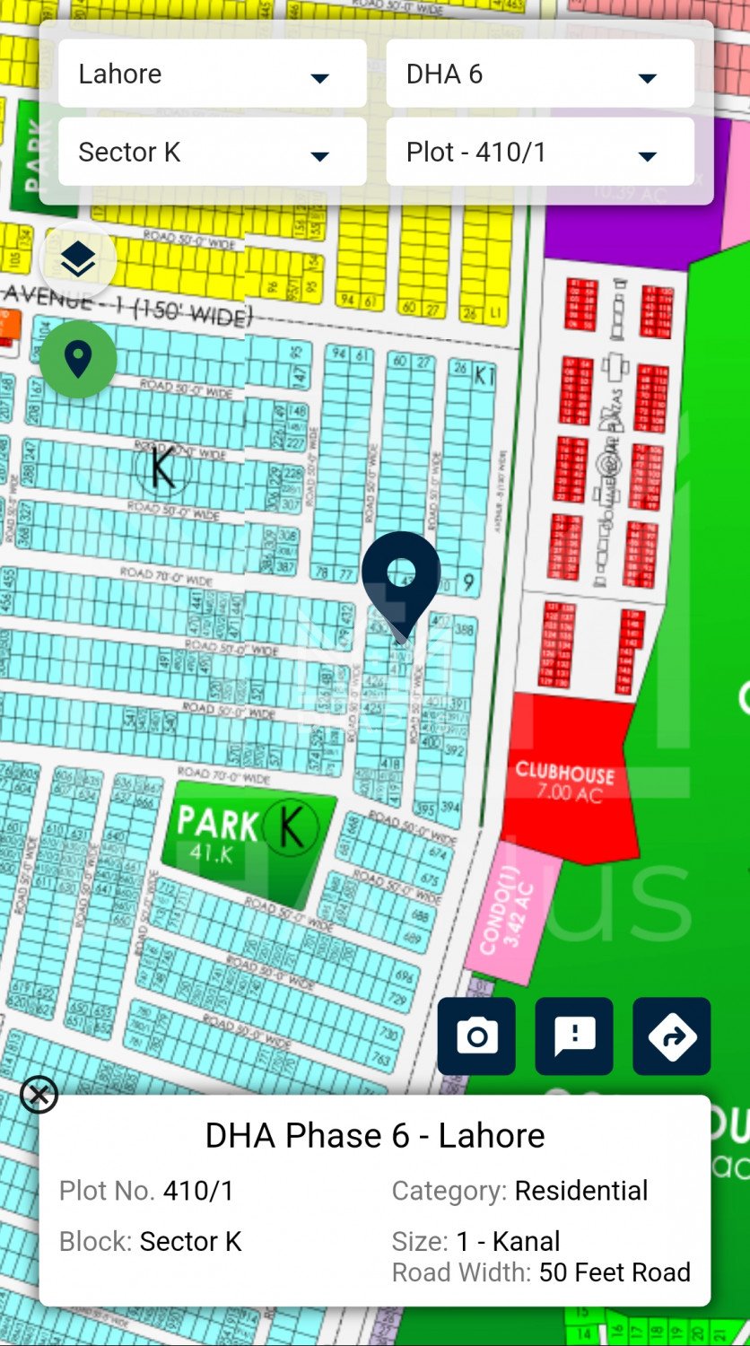 1 Kanal Plot for sale in Sector K, DHA Phase 6, Lahore - (ID-30383)