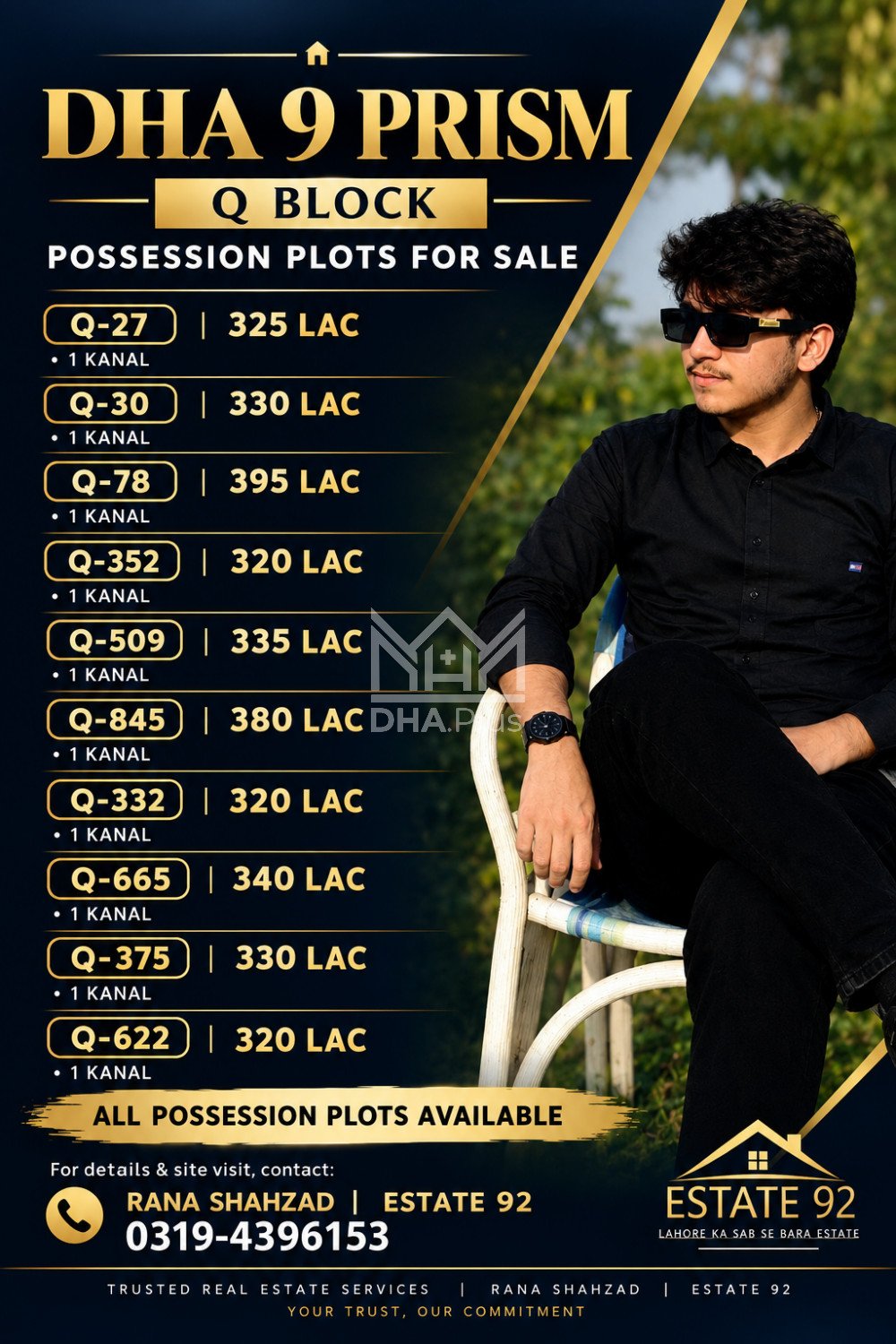 1 Kanal Plot for sale in Sector Q, DHA Phase 9 Prism, Lahore - (ID-30390)