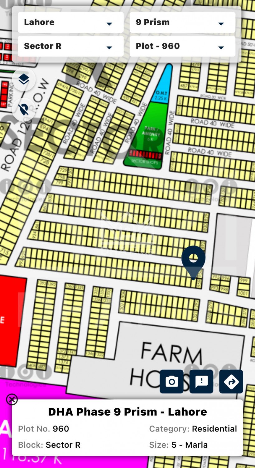 5 Marla Plot for sale in Sector R, DHA Phase 9 Prism, Lahore - (ID-30399)