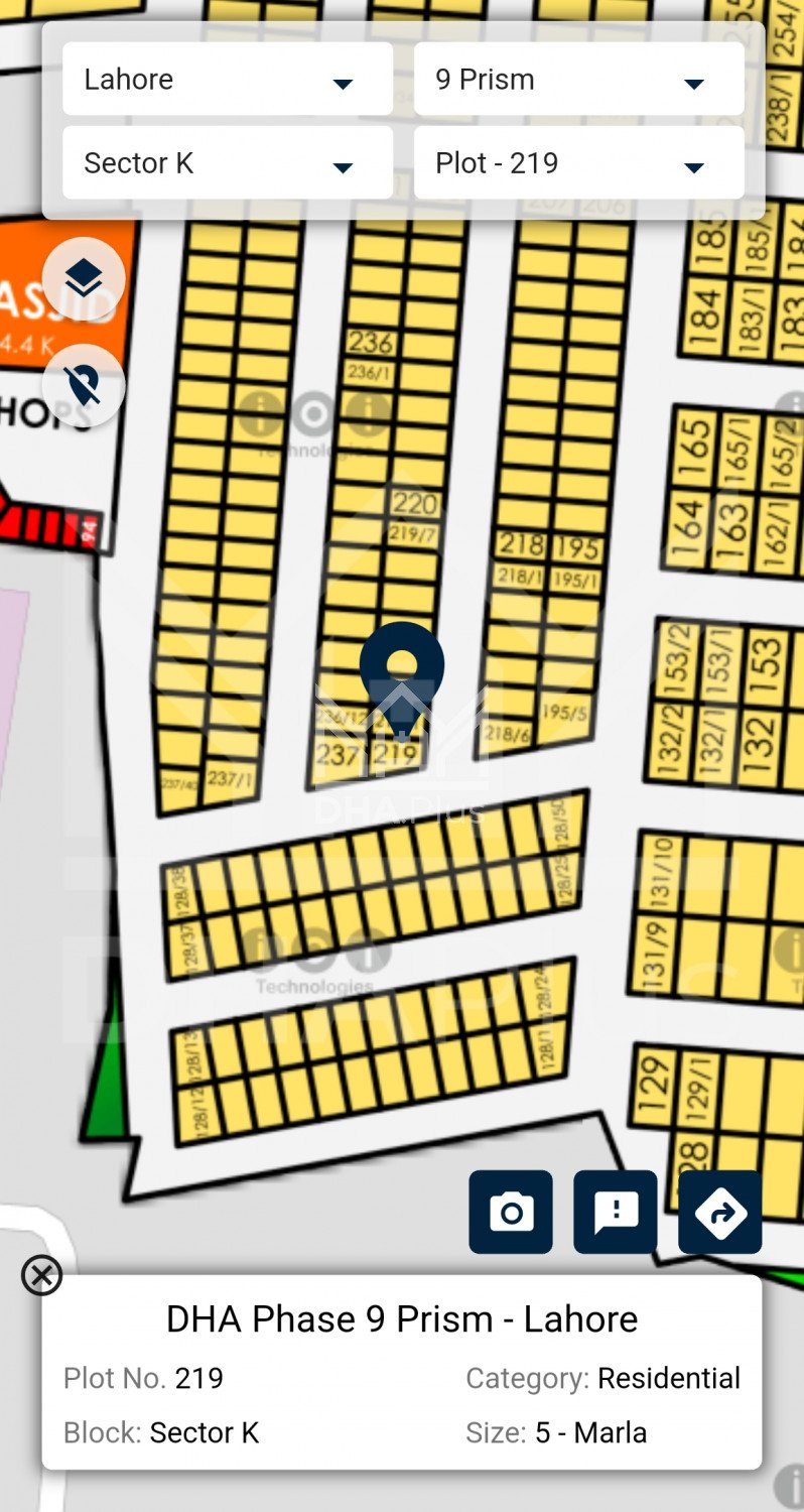 5.5 Marla Plot for sale in Sector K, DHA Phase 9 Prism, Lahore - (ID-30414)