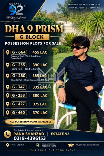 1 Kanal Plot for sale in Sector G, DHA Phase 9 Prism, Lahore - (ID-30433)