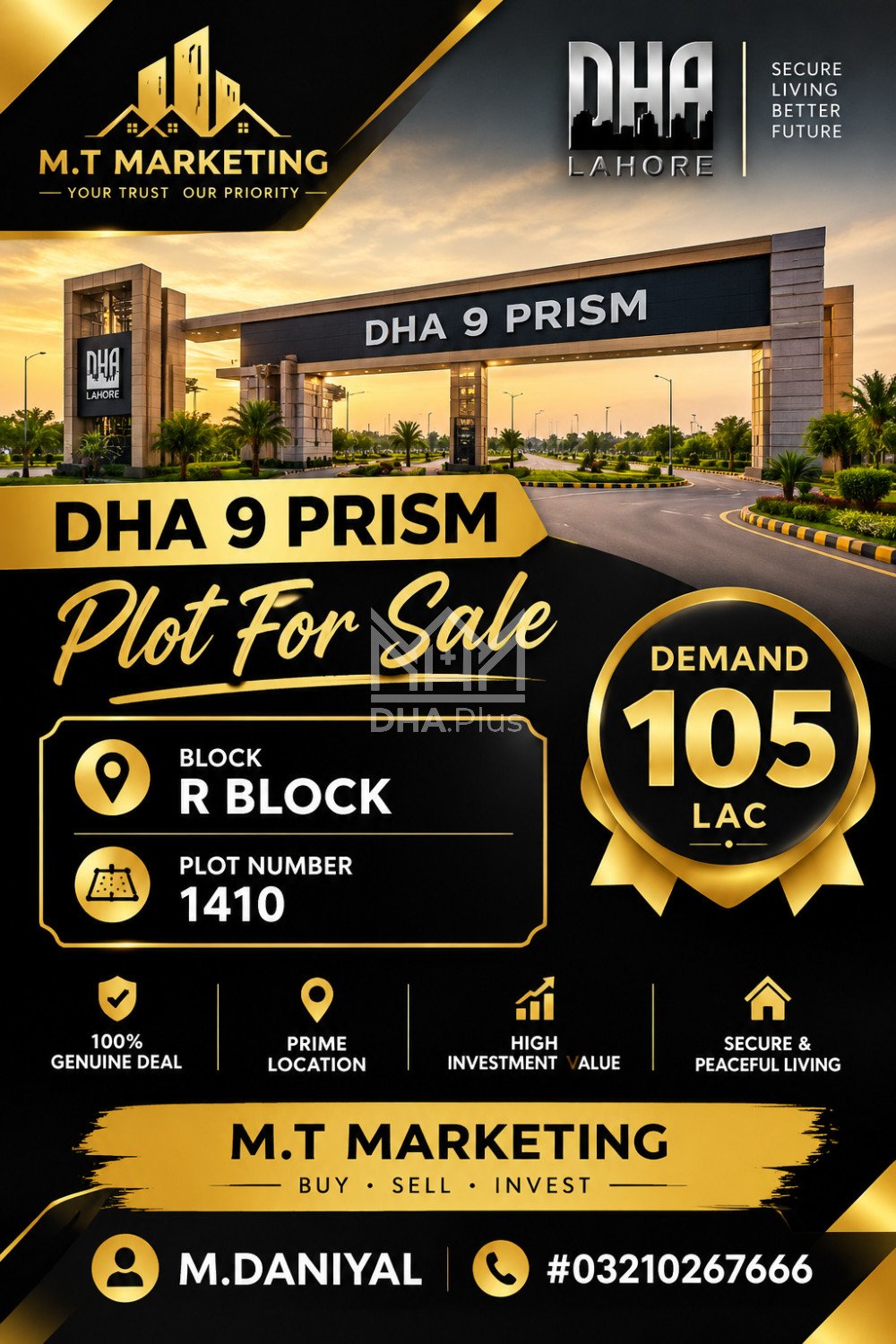 5 Marla Plot for sale in Sector R, DHA Phase 9 Prism, Lahore - (ID-30575)
