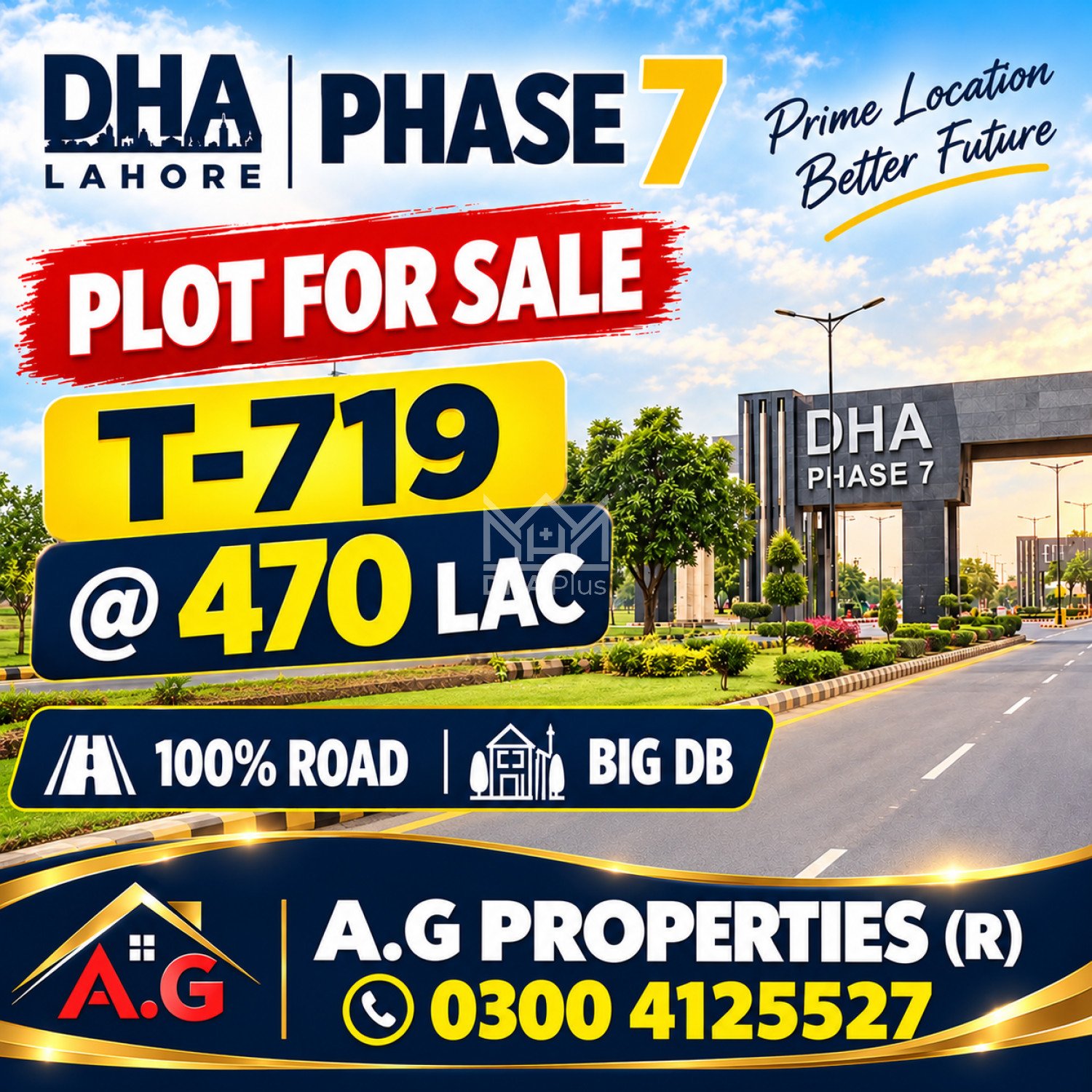 1 Kanal Plot for sale in Sector T, DHA Phase 7, Lahore - (ID-30614)