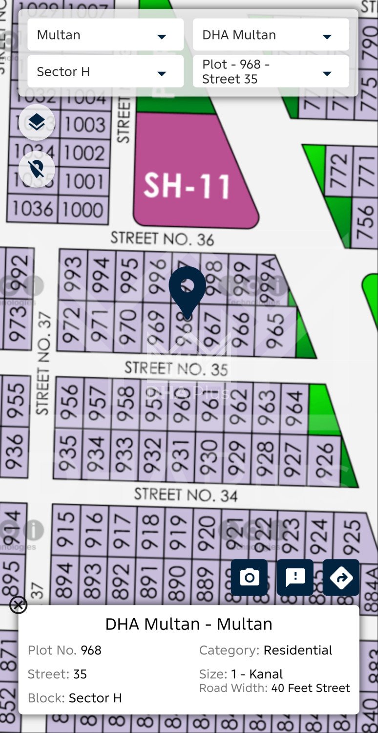 1 Kanal Plot for sale in Sector H, DHA Multan, Multan - (ID-30632)