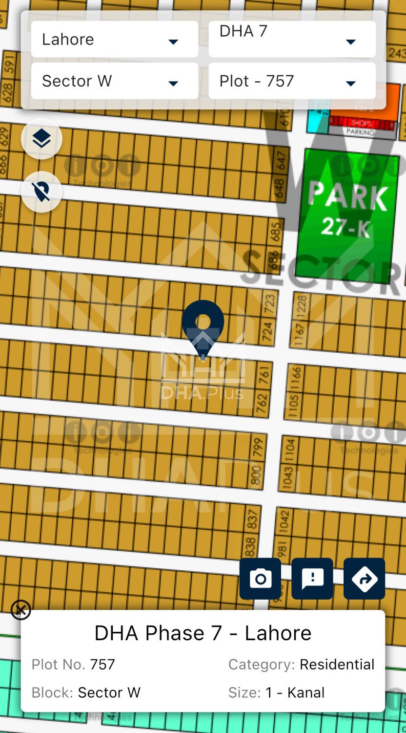 20 Marla Plot for sale in Sector W, DHA Phase 7, Lahore - (ID-30718)
