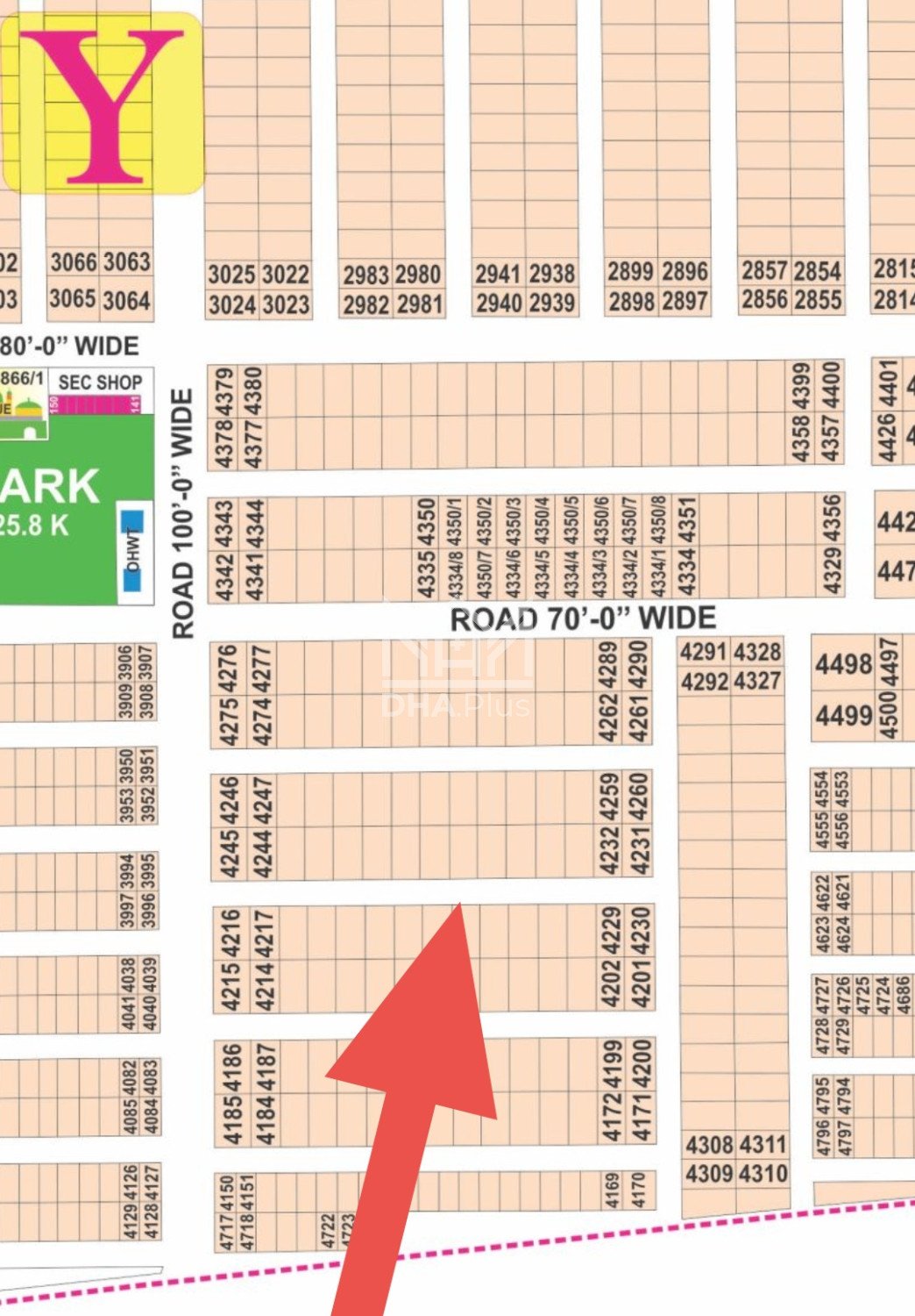 4500 Sq. Feet Plot for sale in Sector Y, DHA Phase 7, Lahore - (ID-30800)