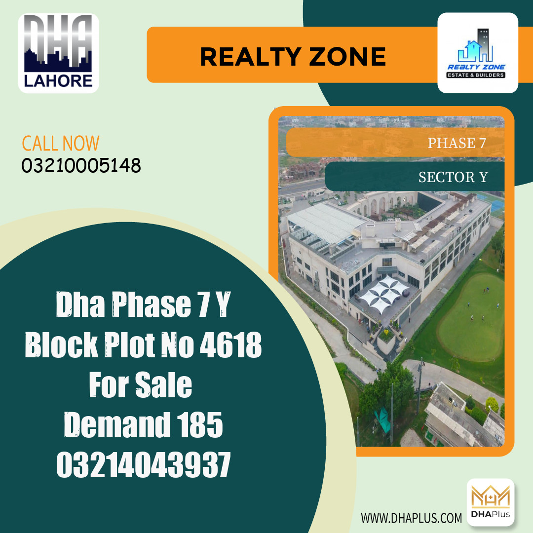 10 Marla Residential Plot for Sale in Sector Y - Phase 7, Lahore - (DP-36280)
