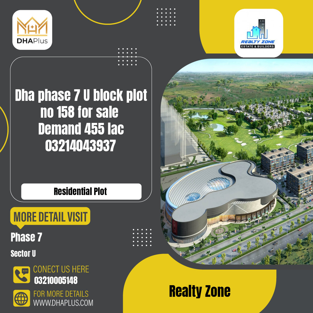 1 Kanal Residential Plot for Sale in Sector U - Phase 7, Lahore - (DP-36283)