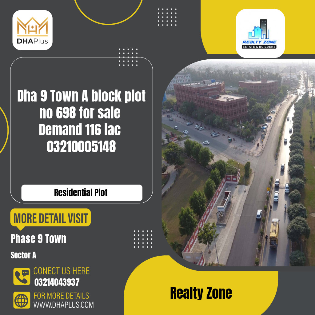 5 Marla Residential Plot for Sale in Sector A - Phase 9 Town, Lahore - (DP-36312)