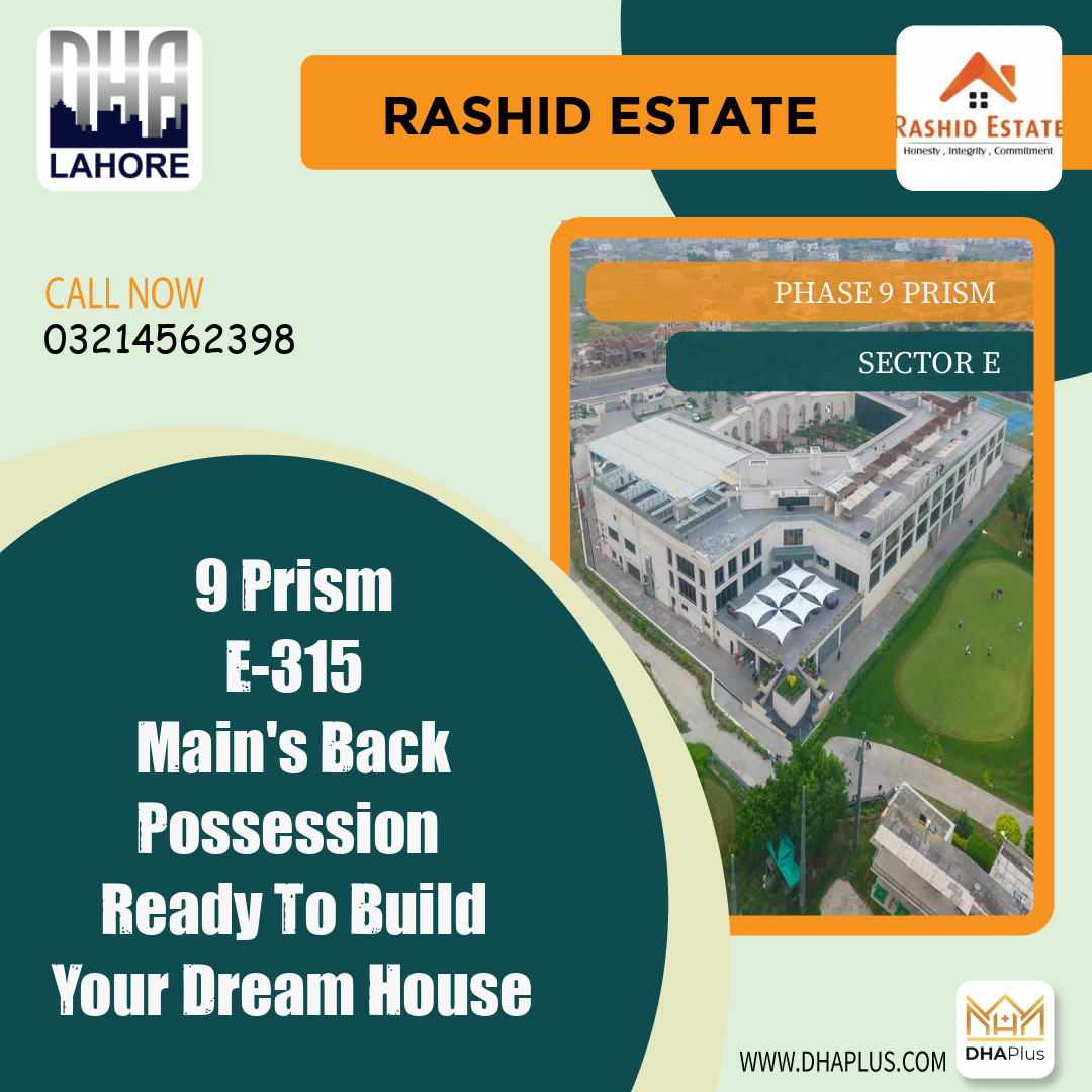 1 Kanal Residential Plot for Sale in Sector E -  Phase 9 Prism, Lahore - (DP-36625)
