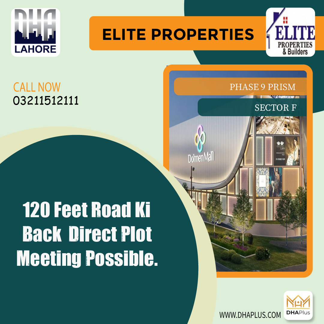 1 Kanal Residential Plot for Sale in Sector F -  Phase 9 Prism, Lahore - (DP-36664)