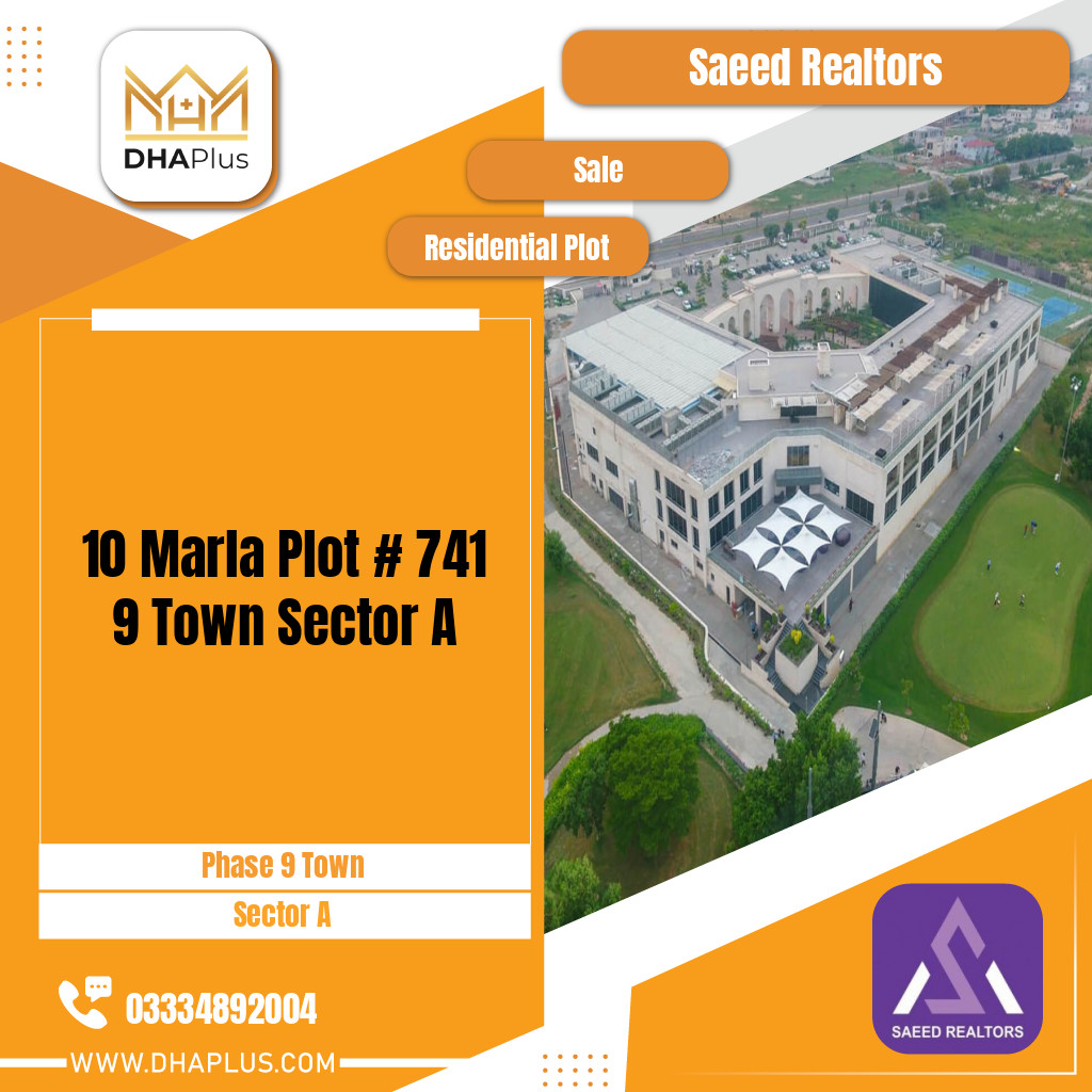 10 Marla Residential Plot for Sale in Sector A -  Phase 9 Town, Lahore - (DP-36732)