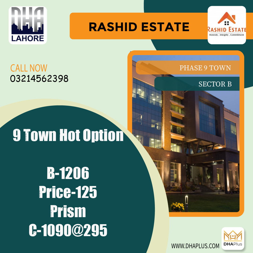 5 Marla Residential Plot for Sale in Sector B - Phase 9 Town, Lahore - (DP-36749)
