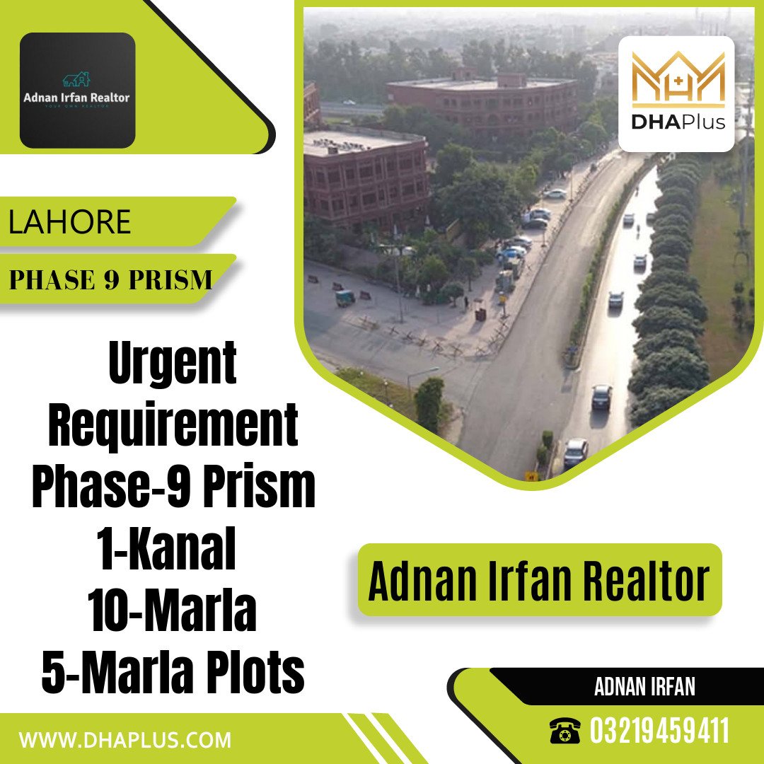 Required Residential Plot in Phase 9 Prism, Lahore - (DP-36787)