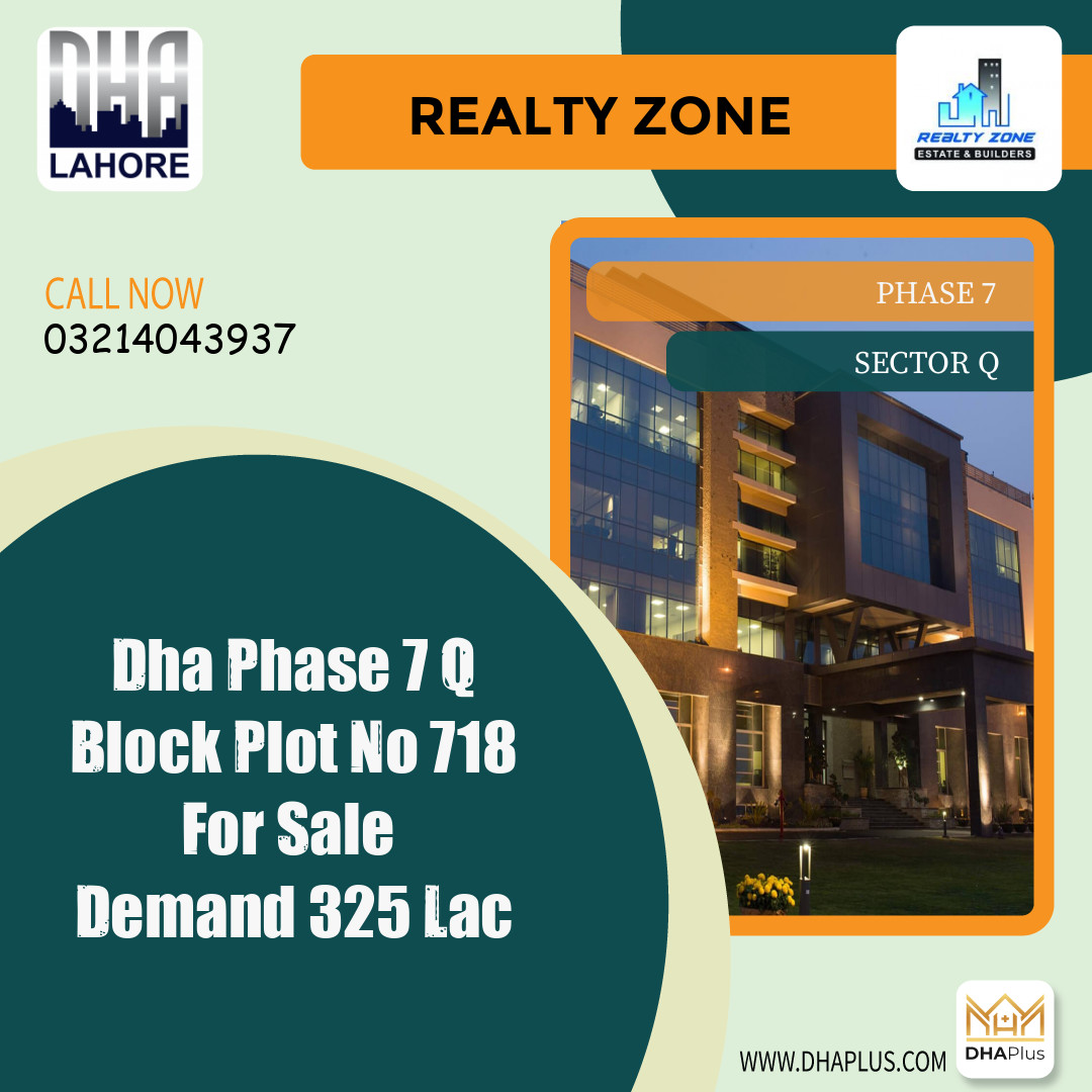 1 Kanal Residential Plot for Sale in Sector Q - Phase 7, Lahore - (DP-36795)