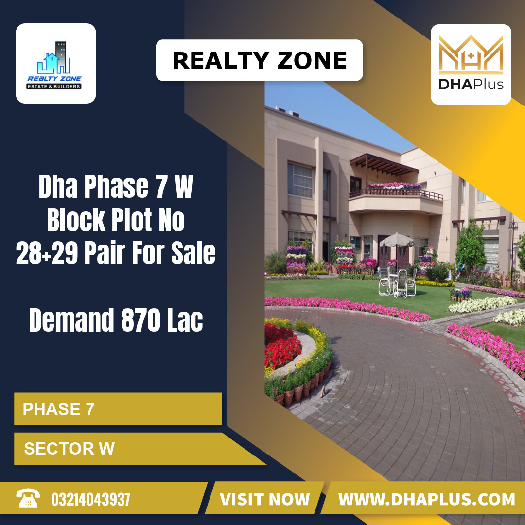 1 Kanal Residential Plot for Sale in Sector W - Phase 7, Lahore - (DP-36802)