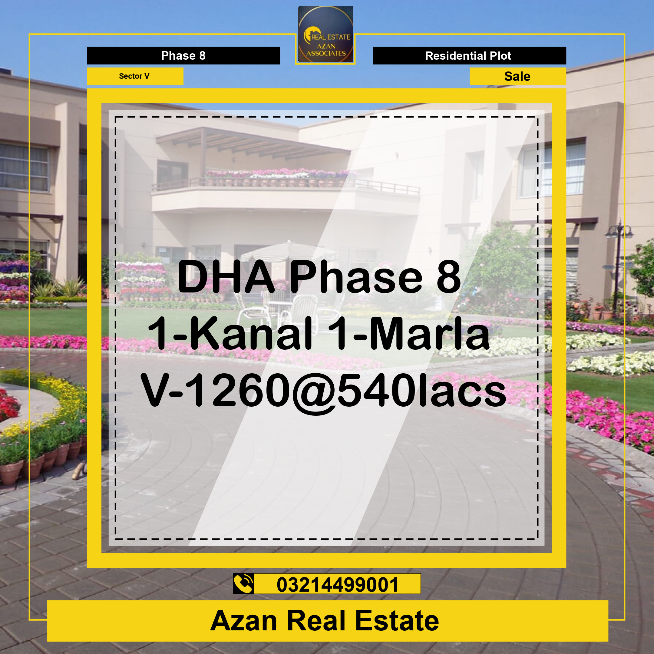 1 Kanal Residential Plot for Sale in Sector V -  Phase 8, Lahore - (DP-36824)