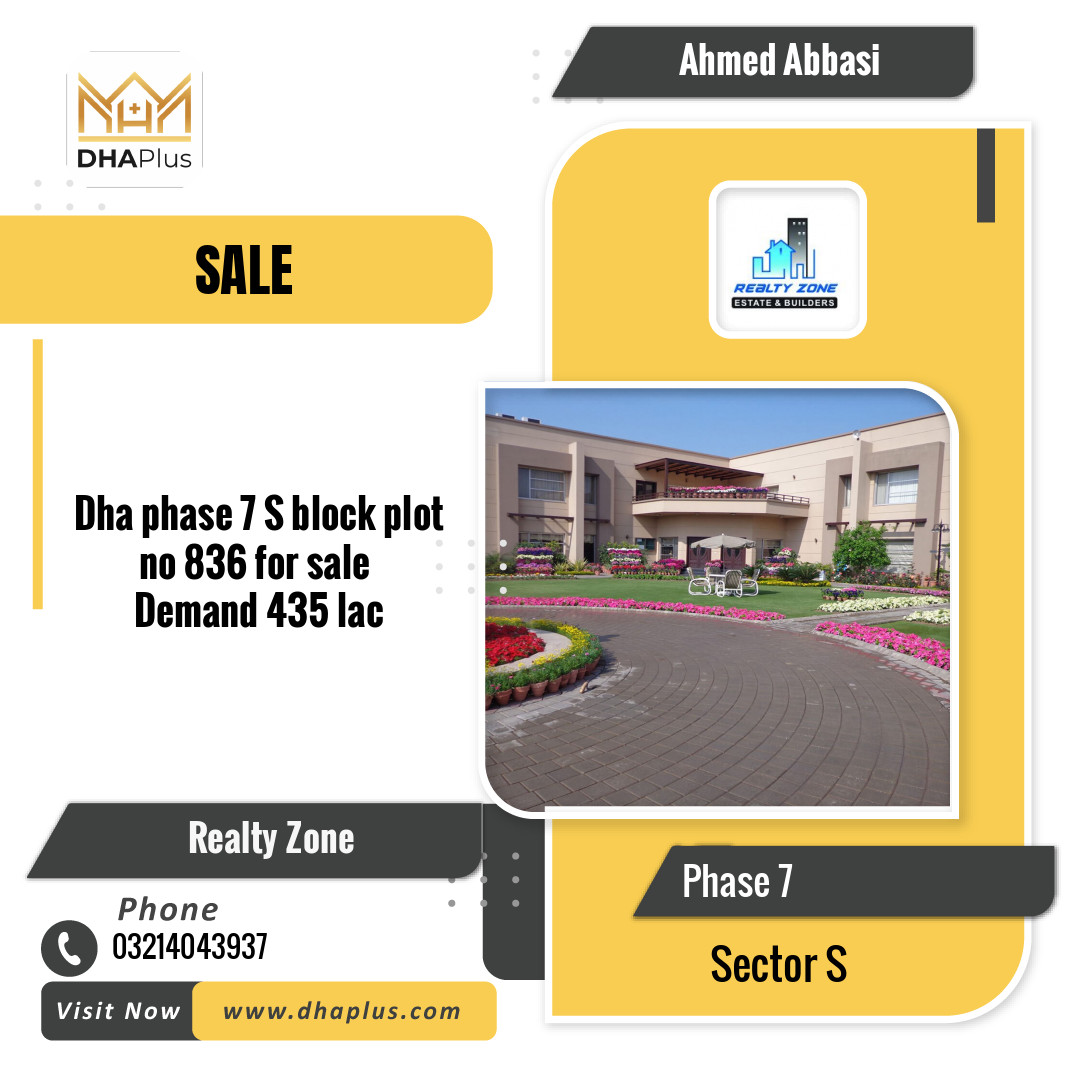 1 Kanal Residential Plot for Sale in Sector S - Phase 7, Lahore - (DP-36930)