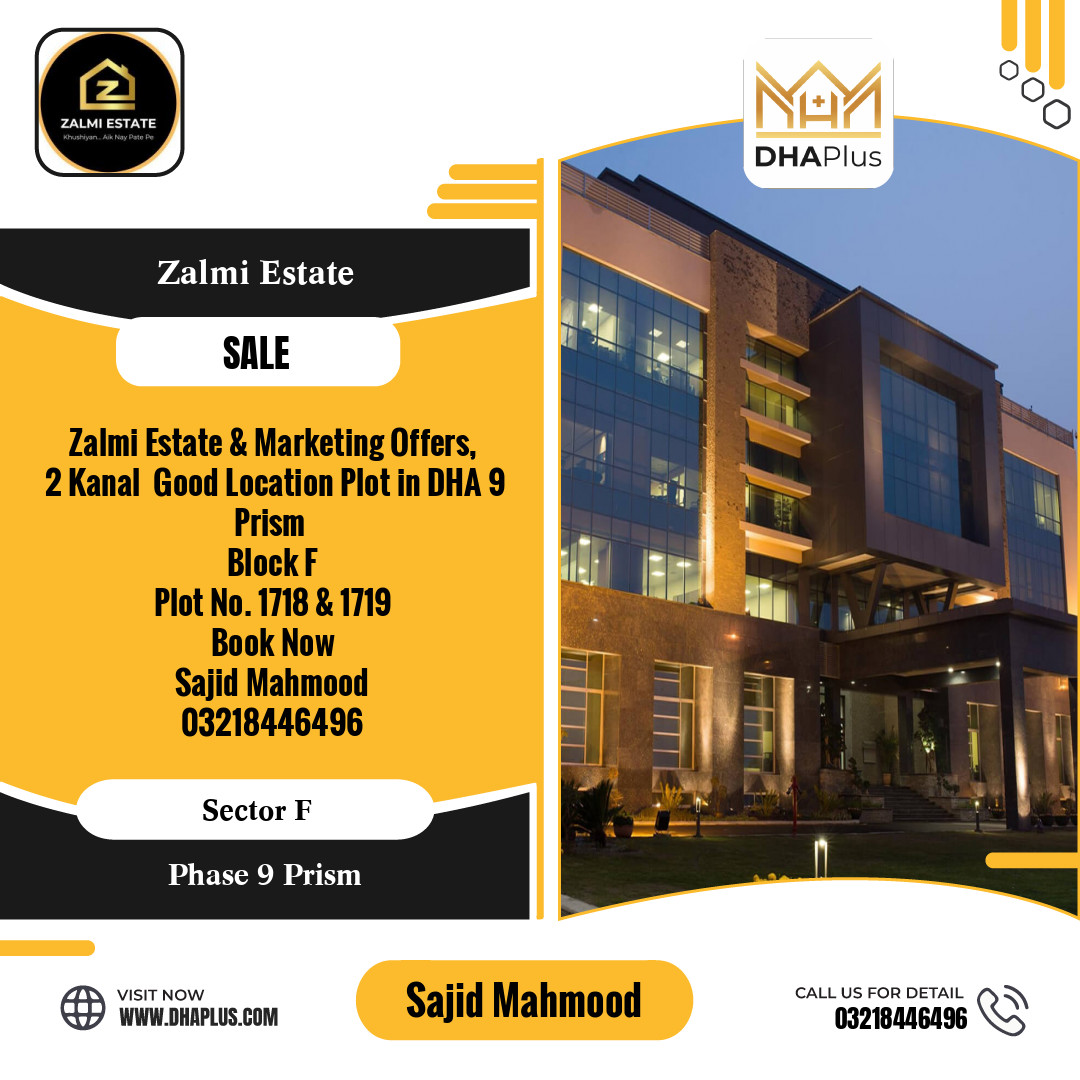 40 Marla Residential Plot for Sale in Sector F - Phase 9 Prism, Lahore - (DP-36961)