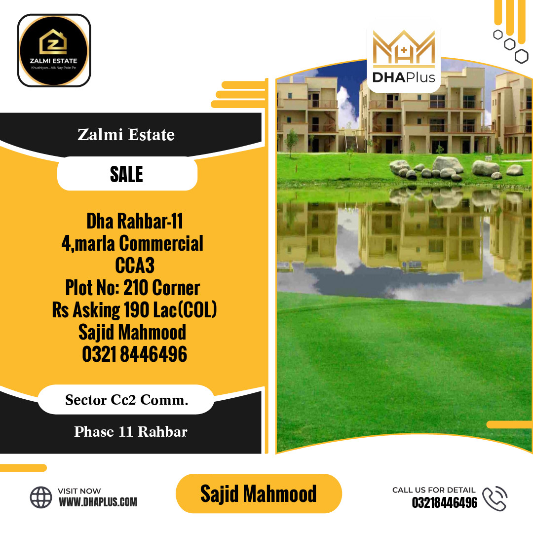4 Marla Commercial Plot for Sale in Sector CC2 Commercial -  Phase 11 Rahbar, Lahore - (DP-36998)