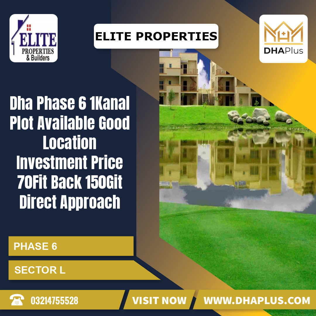 1 Kanal Residential Plot for Sale in Sector L - Phase 6, Lahore - (DP-37045)