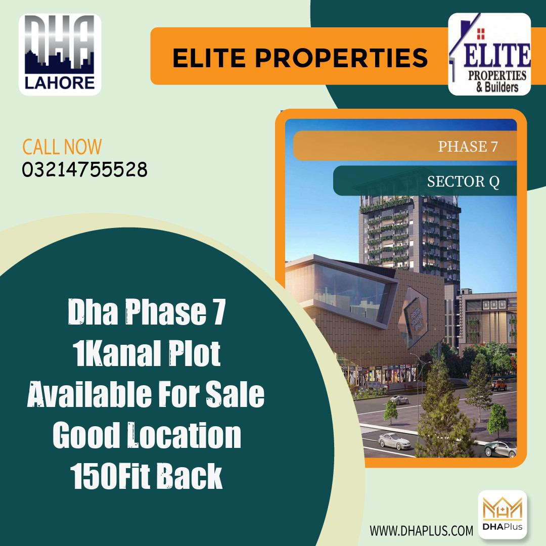 1 Kanal Residential Plot for Sale in Sector Q - Phase 7, Lahore - (DP-37046)