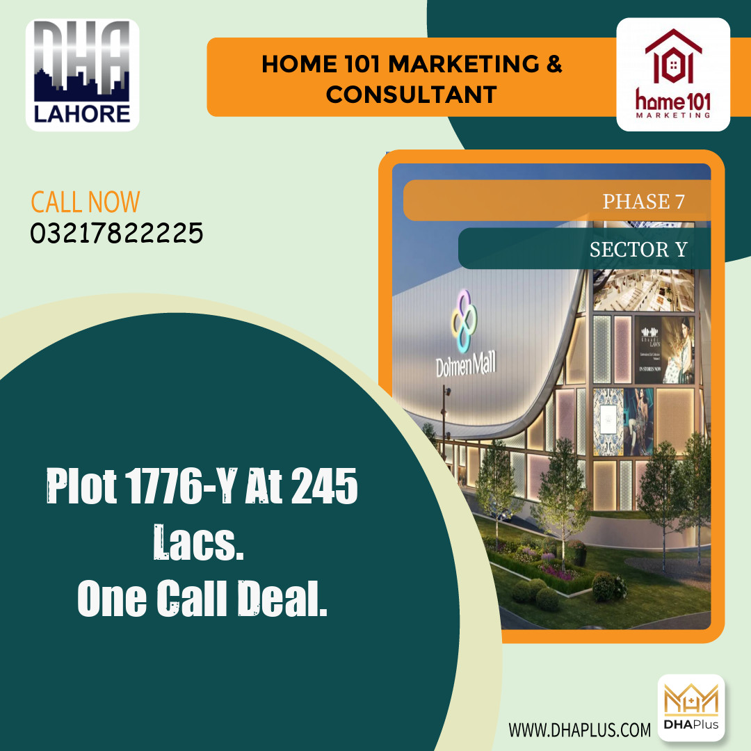1 Kanal Residential Plot for Sale in Sector Y - Phase 7, Lahore - (DP-37049)