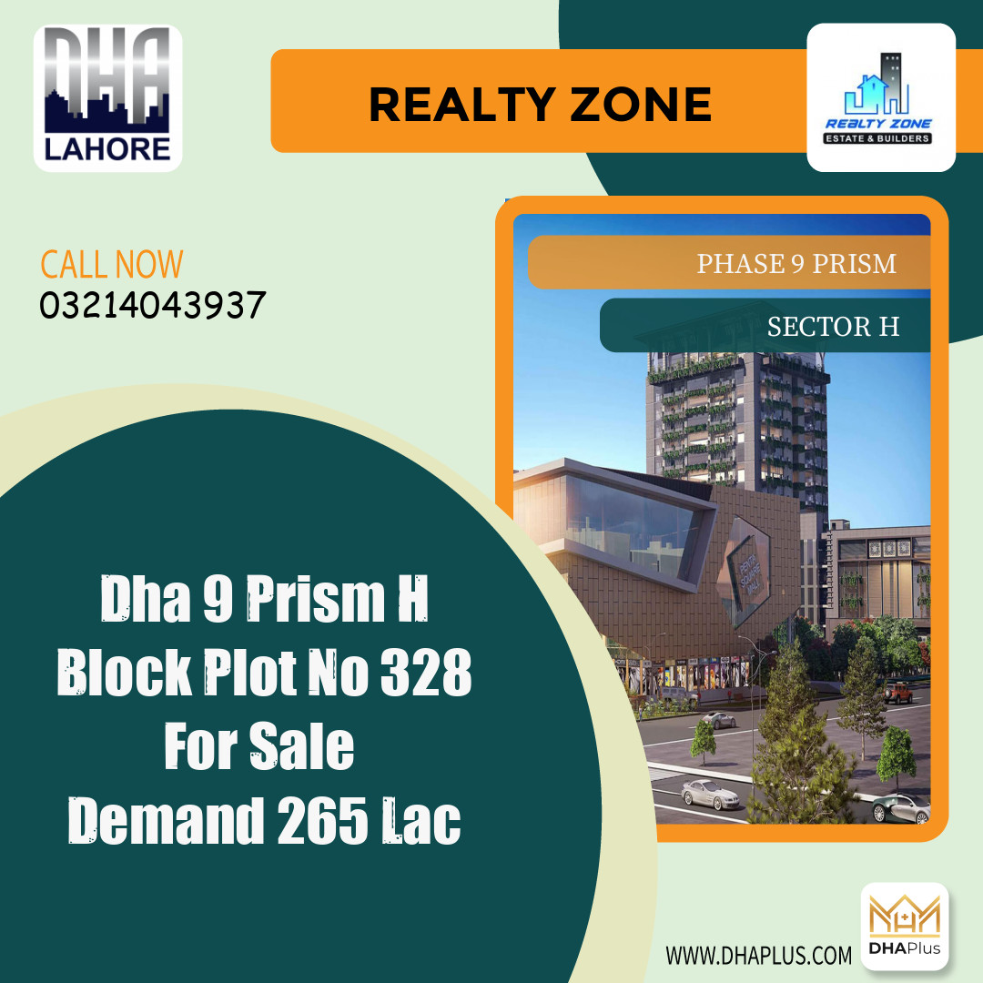 1 Kanal Residential Plot for Sale in Sector H - Phase 9 Prism, Lahore - (DP-37066)
