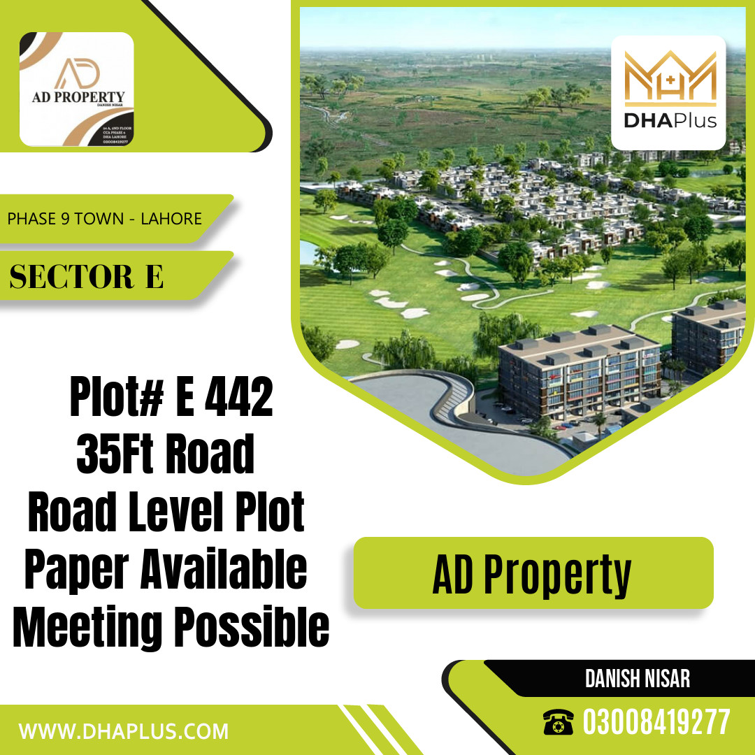 5 Marla Residential Plot for Sale in Sector E - Phase 9 Town, Lahore - (DP-37083)